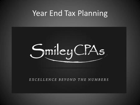 Year End Tax Planning. Do You Know the difference between Tax Avoidance and Tax Evasion? 30 Years (In Prison)