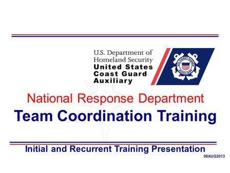 Team Coordination Training Initial and Recurrent Training Presentation