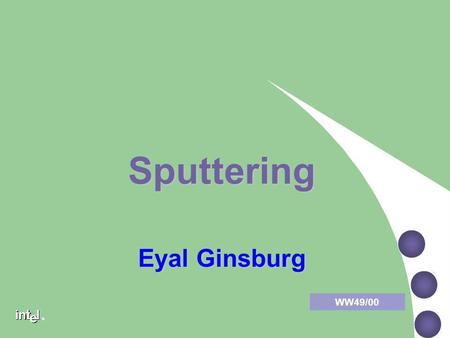 Sputtering Eyal Ginsburg WW49/00.