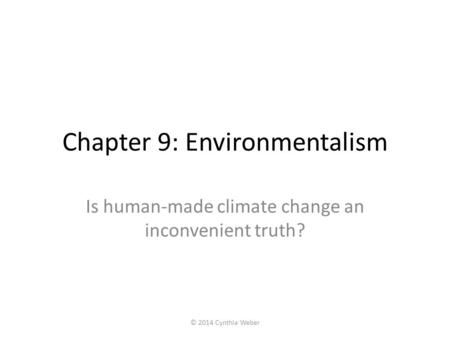 Chapter 9: Environmentalism