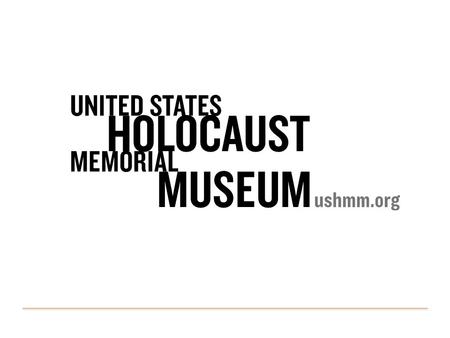 Components: How Bibliographic Records Became Grandparents Heather Curtis, Project Manager 2UNITED STATES HOLOCAUST MEMORIAL MUSEUM.