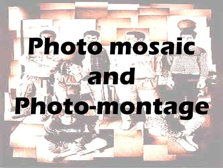 Photo mosaic and Photo-montage. Harmon 1970s Dali 1980s.