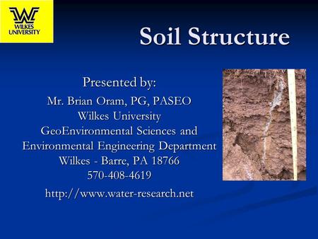 Soil Structure Presented by: