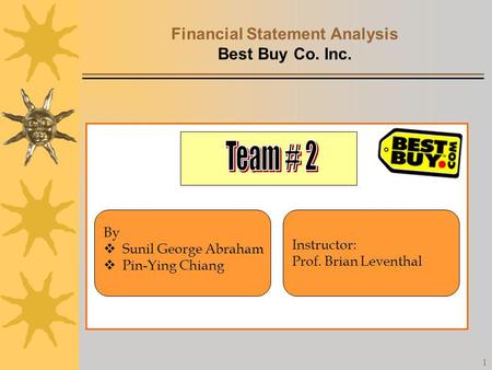 Financial Statement Analysis Best Buy Co. Inc.