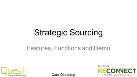 QuestDirect.org Strategic Sourcing Features, Functions and Demo.