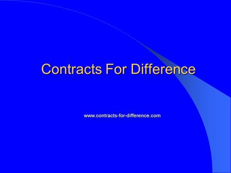 Contracts For Difference www.contracts-for-difference.com.