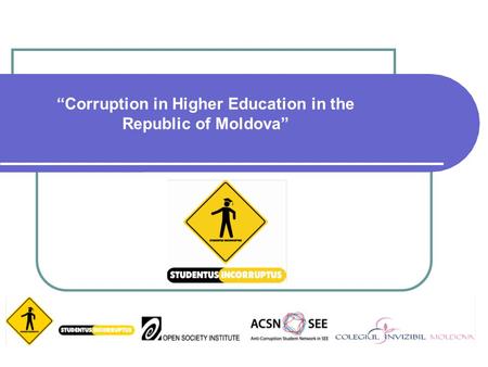 Corruption in Higher Education in the Republic of Moldova.
