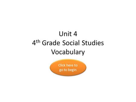 Unit 4 4th Grade Social Studies Vocabulary