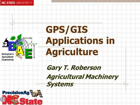 GPS/GIS Applications in Agriculture