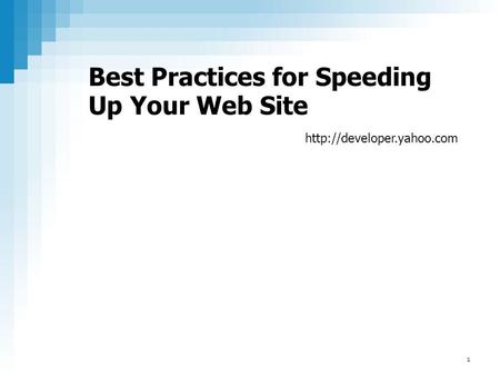 Best Practices for Speeding Up Your Web Site