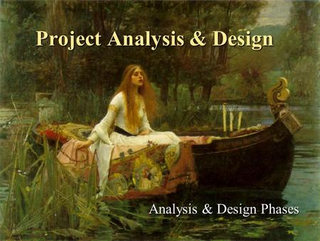 Project Analysis & Design