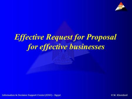 Effective Request for Proposal for effective businesses