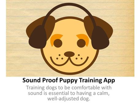 Sound Proof Puppy Training App Training dogs to be comfortable with sound is essential to having a calm, well-adjusted dog.