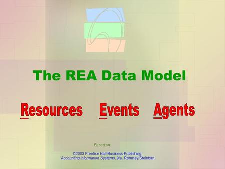 The REA Data Model Resources Events Agents Based on: