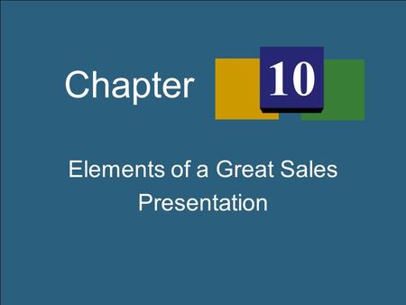 Elements of a Great Sales