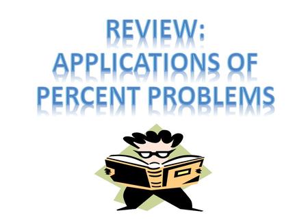 Applications of Percent problems