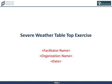 Severe Weather Table Top Exercise