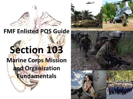 Marine Corps Mission and Organization Fundamentals