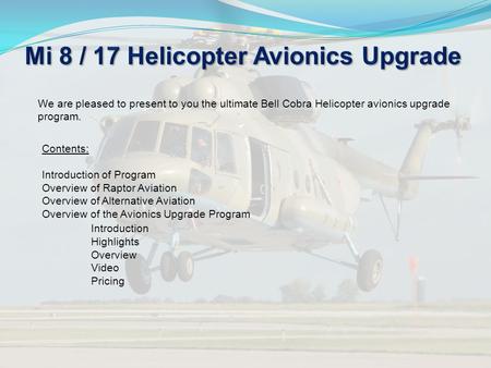 Mi 8 / 17 Helicopter Avionics Upgrade