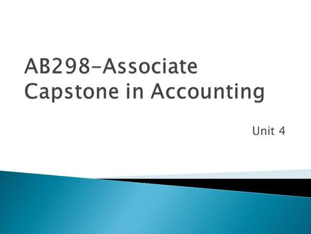 AB298-Associate Capstone in Accounting