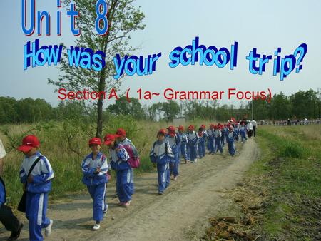 Section A 1a~ Grammar Focus). What did you do on your last school trip? went to the beach had ice cream … Make a list: 1a.