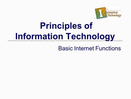 Principles of Information Technology