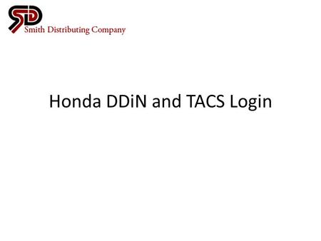 Honda DDiN and TACS Login