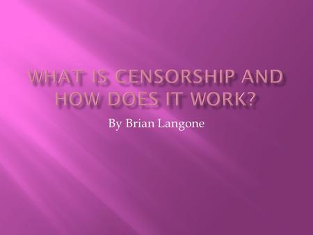 By Brian Langone. Internet censorship is essentially a method used by corporations, governments and others in order to filter what a user can view on.