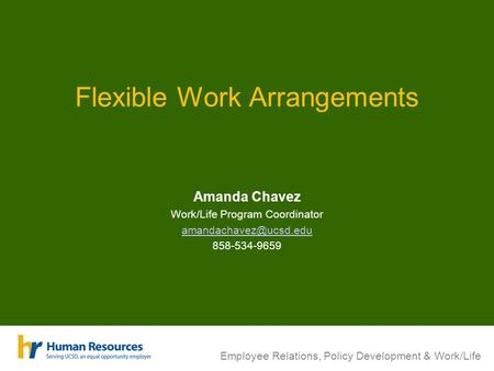 Flexible Work Arrangements