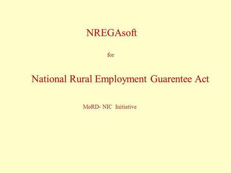 National Rural Employment Guarentee Act