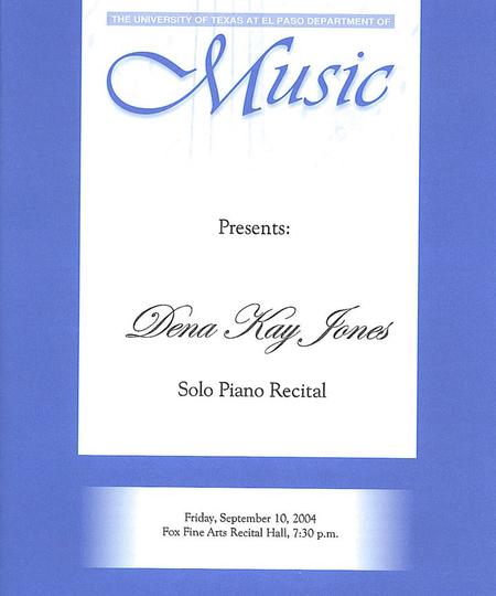 Program Partita No. 2 in C Minor, BWV 826 Johann Sebastian Bach Sinfonia (1685-1750) Allemande Courante Sarabande Rondeaux Capriccio Ballade No. 2 in.