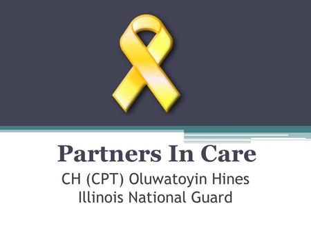 CH (CPT) Oluwatoyin Hines Illinois National Guard Partners In Care.