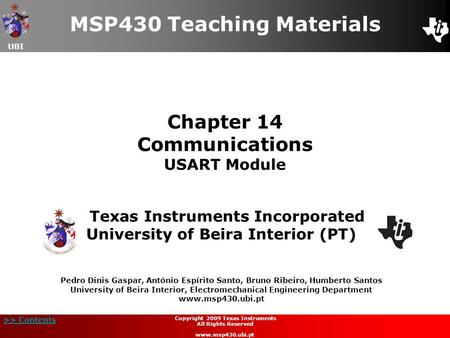 Chapter 14 Communications USART Module