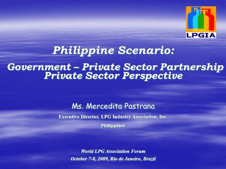 Government – Private Sector Partnership Private Sector Perspective