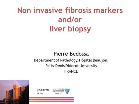 Non invasive fibrosis markers and/or liver biopsy