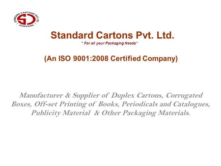 Standard Cartons Pvt. Ltd.