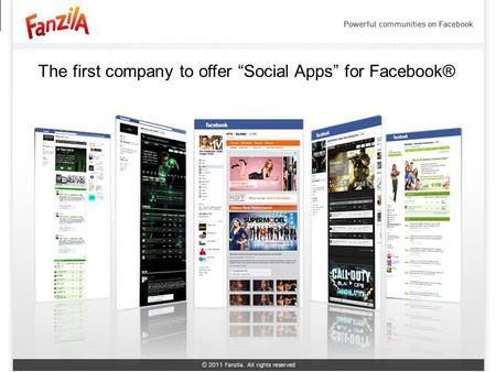 The first company to offer Social Apps for Facebook®
