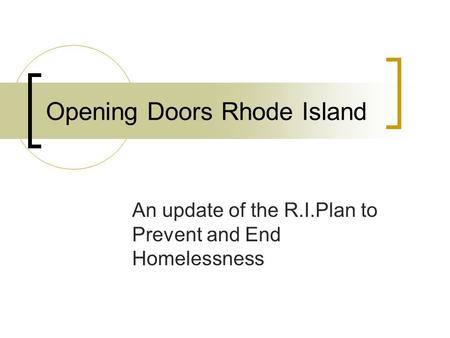 Opening Doors Rhode Island