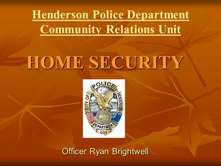 Henderson Police Department Community Relations Unit