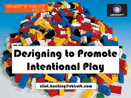 Designing to Promote Intentional Play