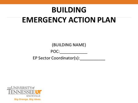 BUILDING EMERGENCY ACTION PLAN