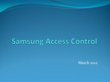 Samsung Access Control
