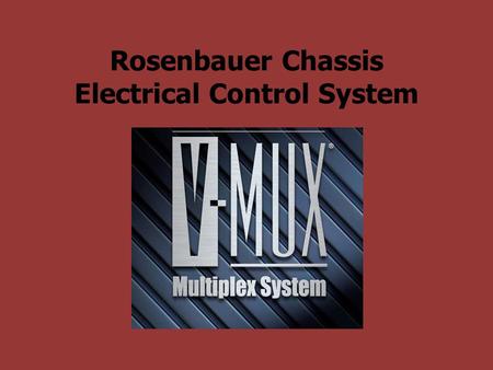 Rosenbauer Chassis Electrical Control System