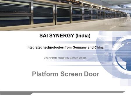 Platform Screen Door SAI SYNERGY (India)