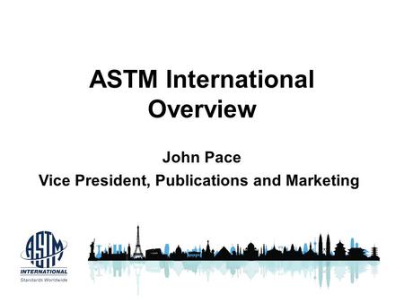 Overview of ASTM International