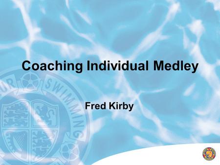 Coaching Individual Medley