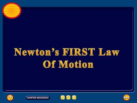 Newton’s FIRST Law Of Motion.