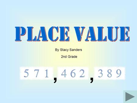 , , PLACE VALUE By Stacy Sanders 2nd Grade