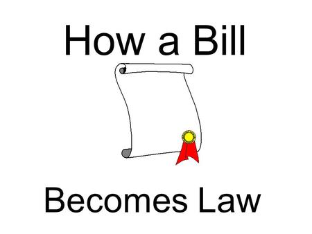 Making a Bill Into a Law By Amanda Booth Period 1 Friday November 7, 2003 How a Bill Becomes Law.