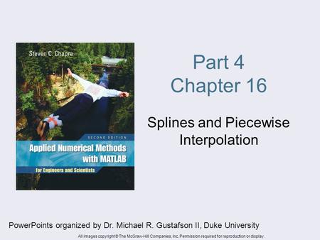 Splines and Piecewise Interpolation